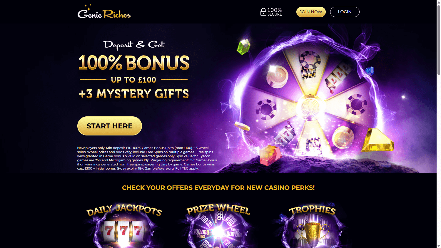 Genie Riches Casino Desktop screenshot